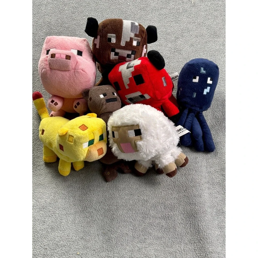 Minecraft Bat Plush 7 Inch Brown Pixelated Mob Toy Mojang 2014 Collectible‎